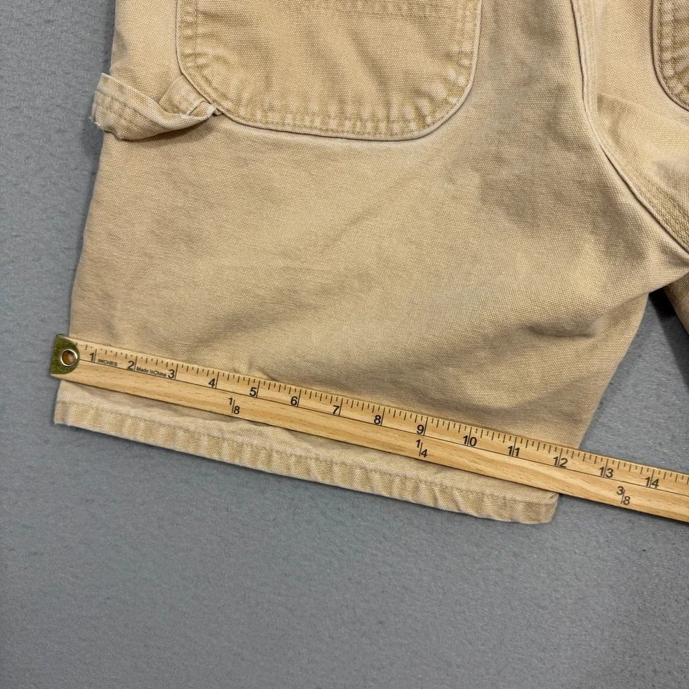 Vintage Carhartt Carpenter Shorts Men's 33 Tan Canvas 8